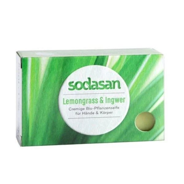 Sodasan Seifenstück Lemongras & Ingwer, 100g Packung
