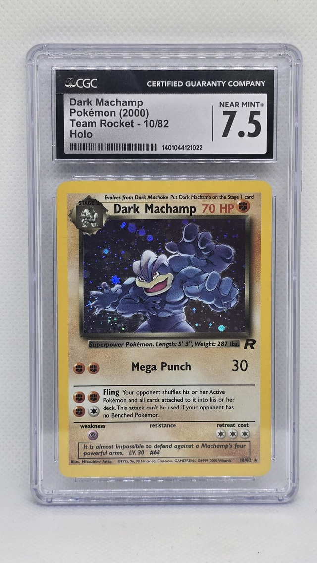 DARK MACHAMP , TEAM ROCKET 2000 HOLO [CGC 7.5]