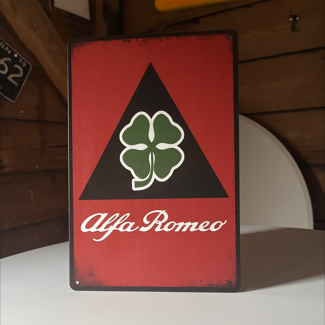 Alfa Romeo metalen bord - 20x30 cm