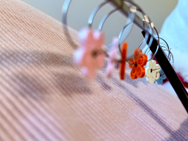 Boucles d'oreilles Créoles florales