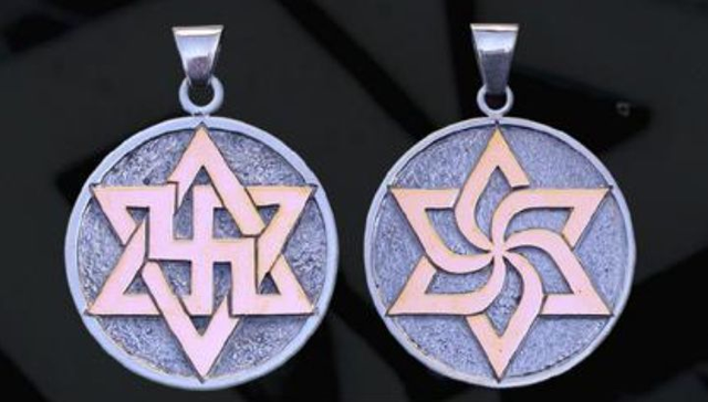 Silver and Gold medal, front and back, 34mm (réf. RVS/G34)