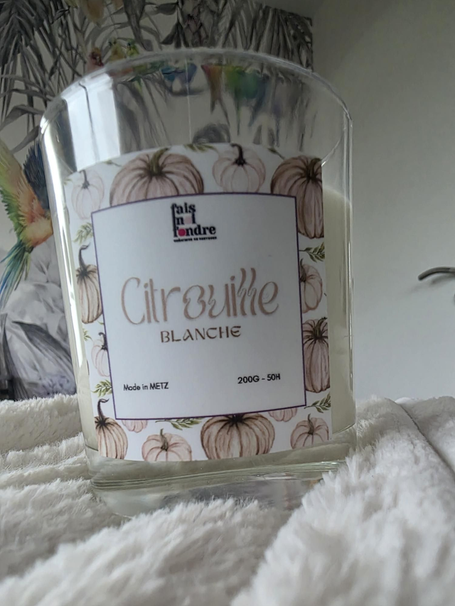 Bougie citrouille blanche 🤍