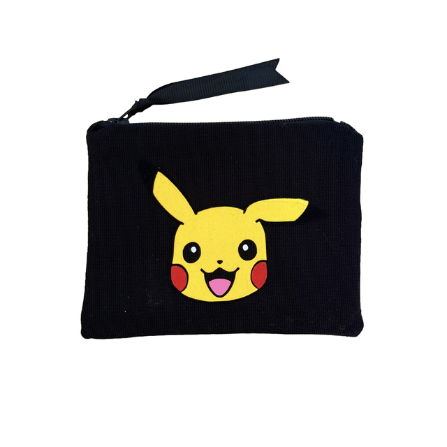 Porte Monnaie Noir inspiration Pikachu
