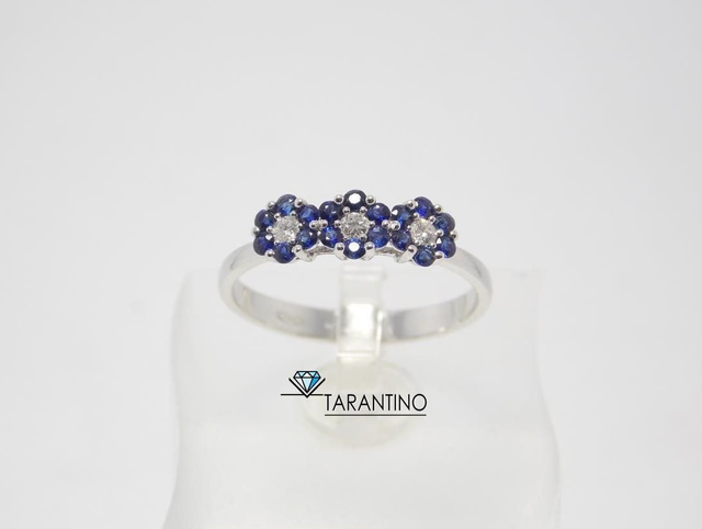 GADV ANELLO TRILOGY FIORI ORO BIANCO 18KT 011/043