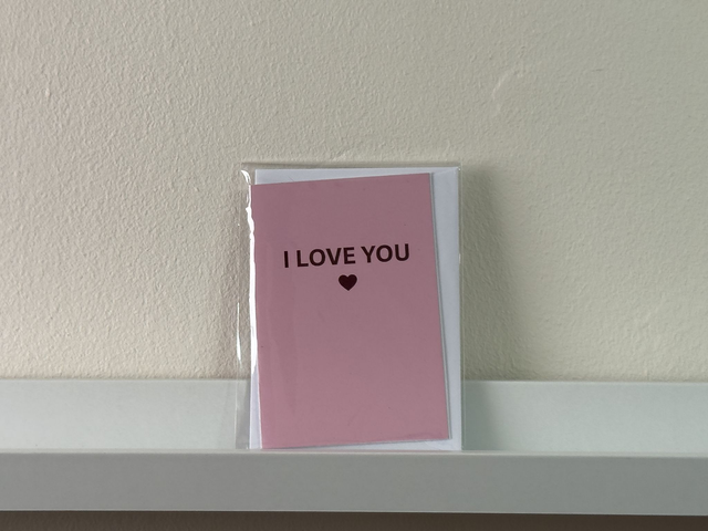 I Love You mini greetings card 