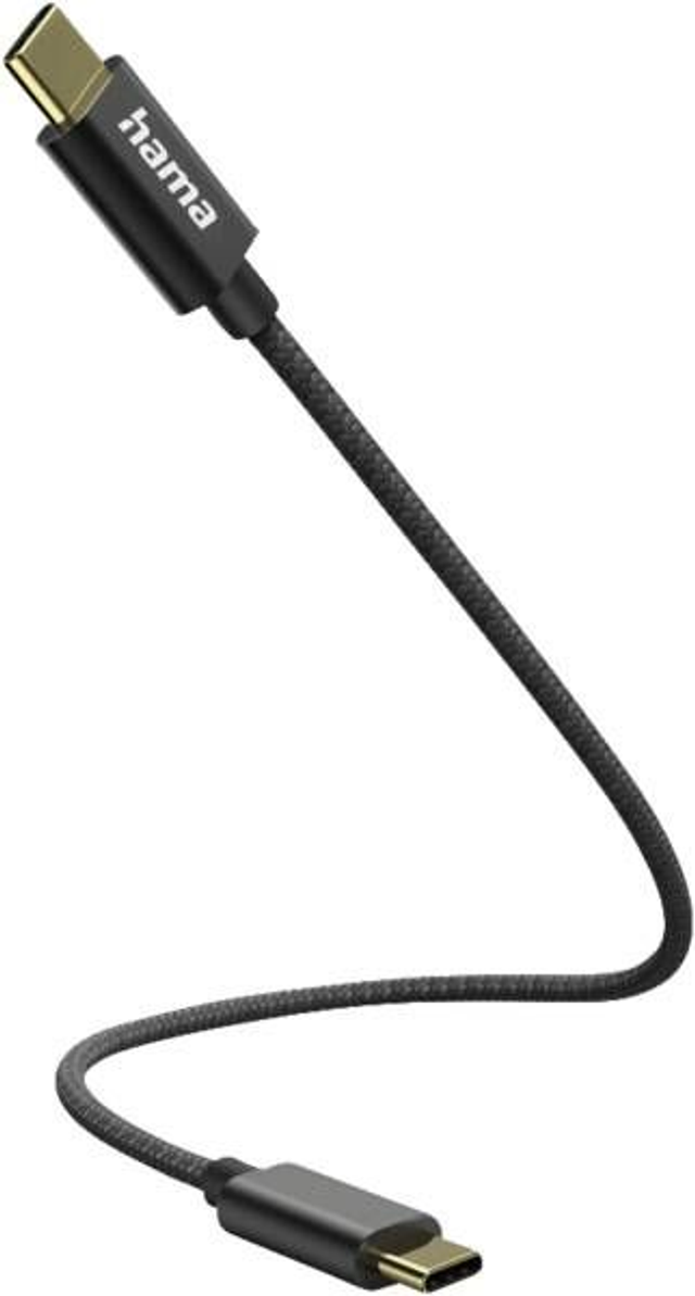 Hama USB-C 201604 USB-Kabel,USB-C-USB-C,0,2m Schwarz