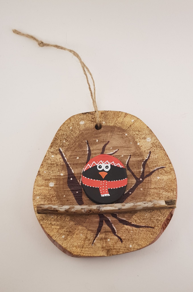 Suspension chouette hiver