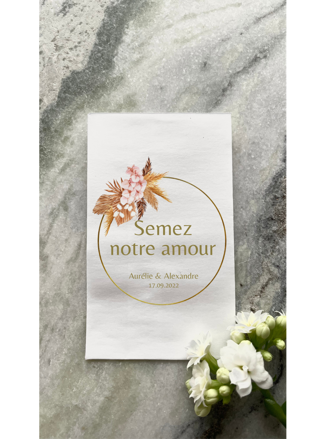 Sachet de graines &quot;Aurélie&quot; - Personnalisable