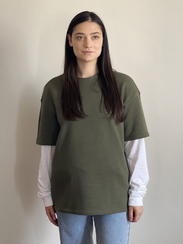 FELPA DONNA OVERSIZE VERDE