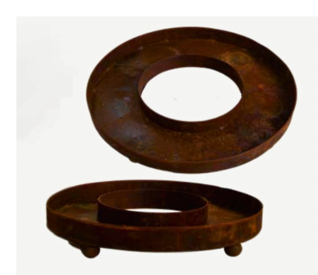 Edelrost Tablett rund ~Küstenring~ ⌀ 40 cm