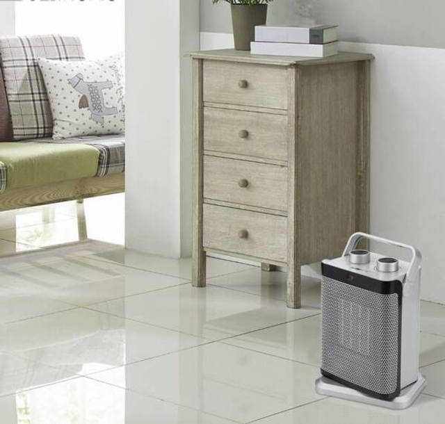 Clatronic Elektro Heizlüfter und Ventilator in einem Gerät HL3631 Silber