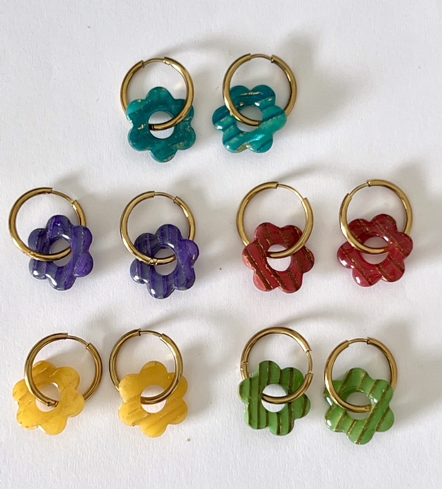 Fleurs interchangeables avec créoles