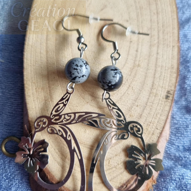 Obsidienne moucheté ( neige)