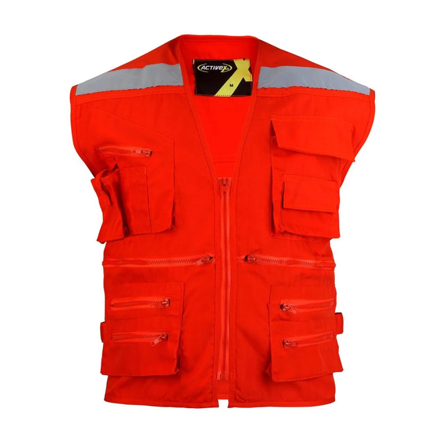 Chaleco Geologo Poplin Rojo C/Reflectante