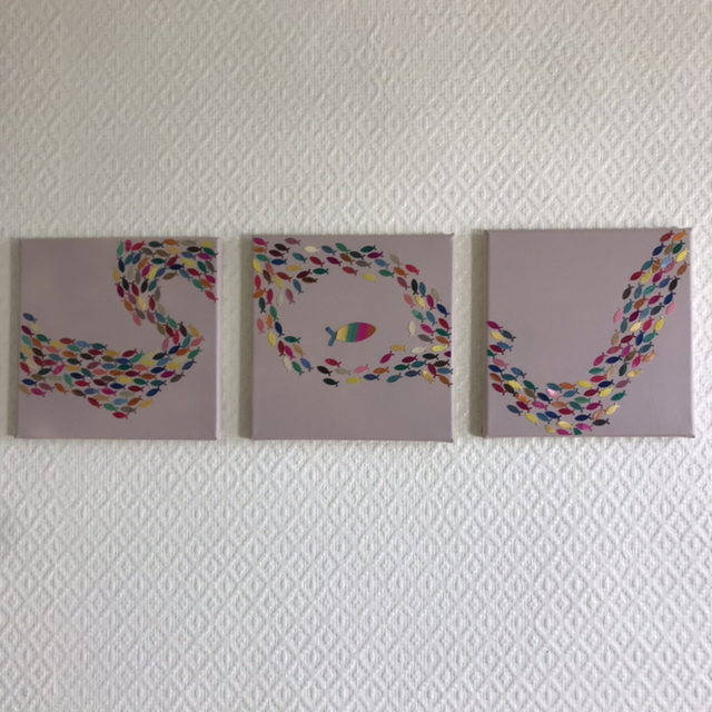 Triptyque Banc de poissons