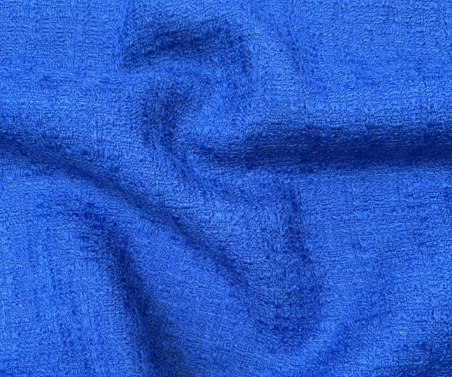 Royal Blue Slub Woven Wool