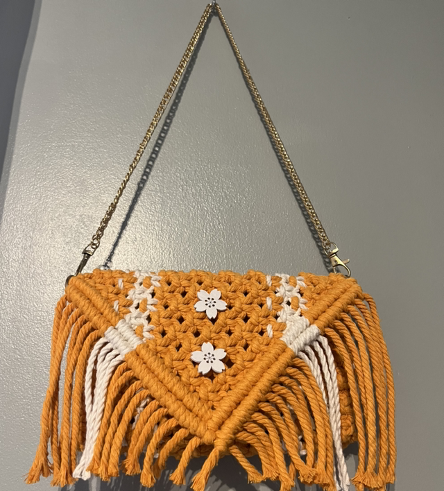 Sac à main « fleur blanche »