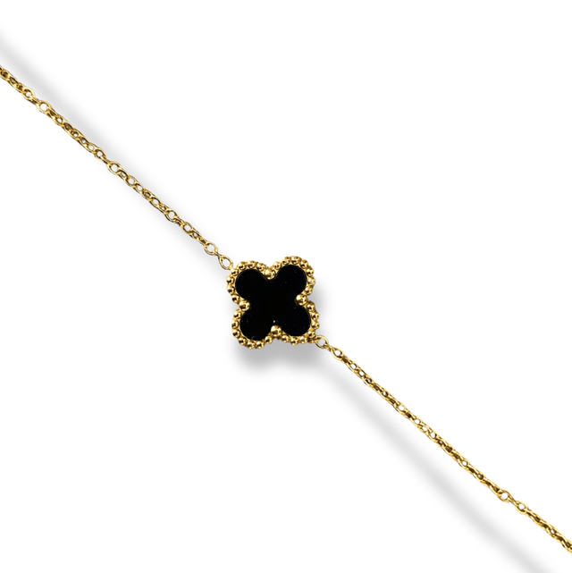 Bracelet trefle noire