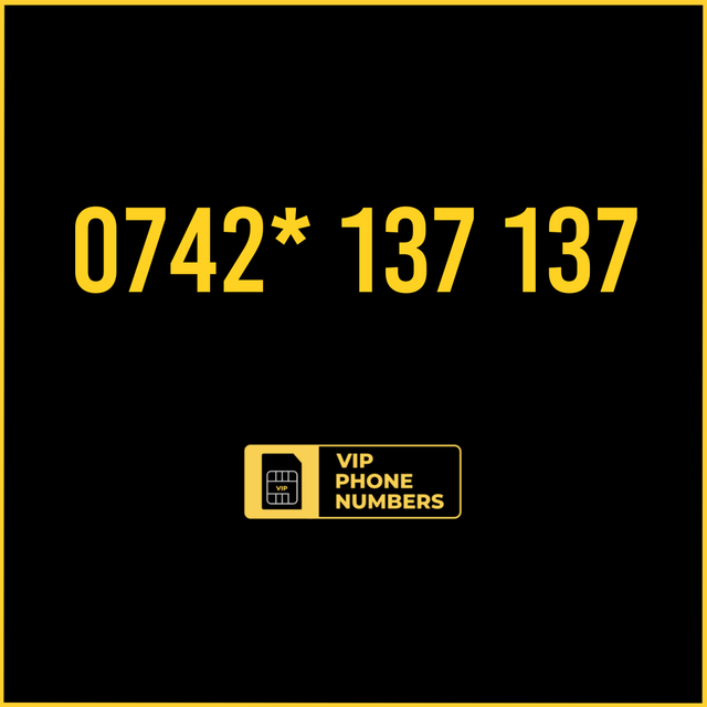 0742* 137 137 - VIP Gold Phone Number 
