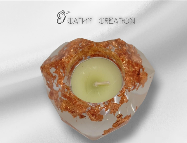 Petit bougeoir coeur 