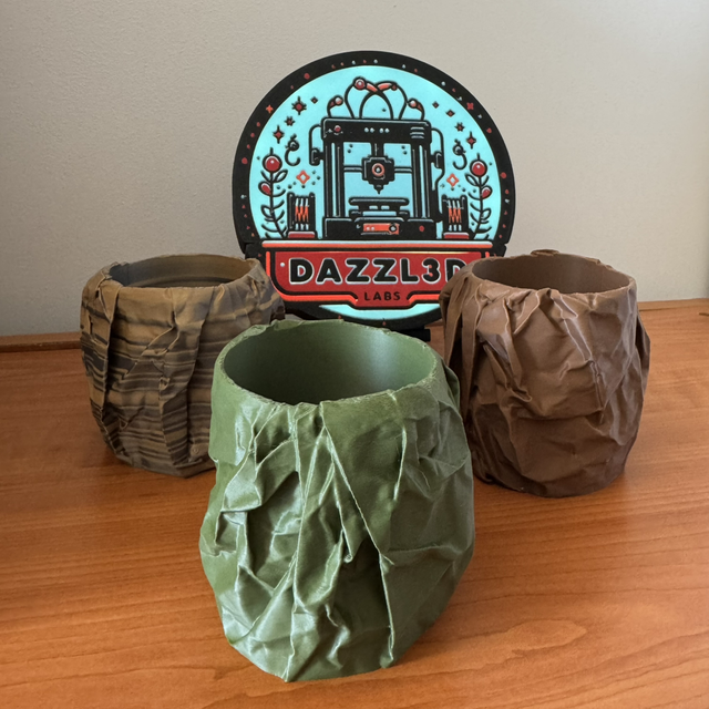 Crumbled Paper Planter