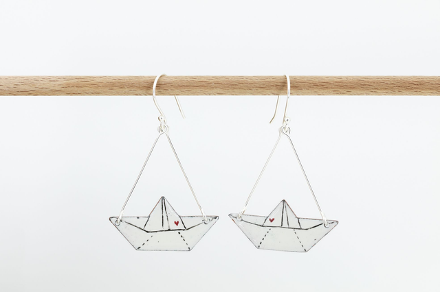 bateau ou avion - Boucles d'oreilles