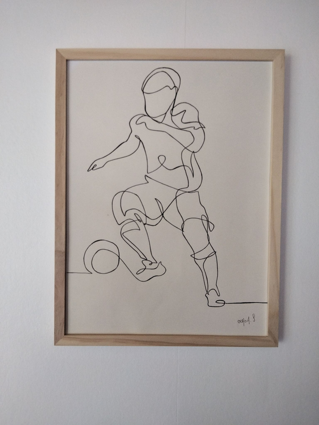  footballeur format A3 