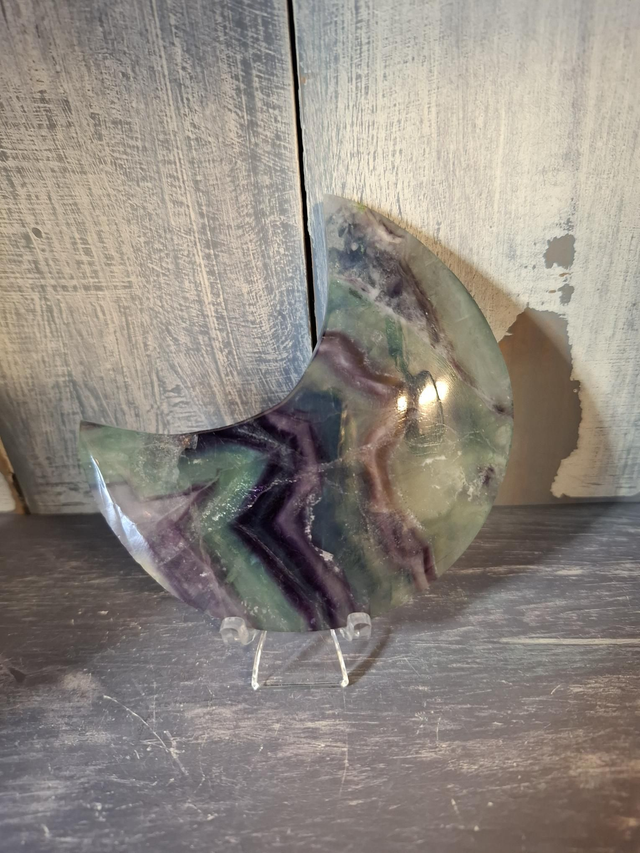 Rainbow Fluorite Moon