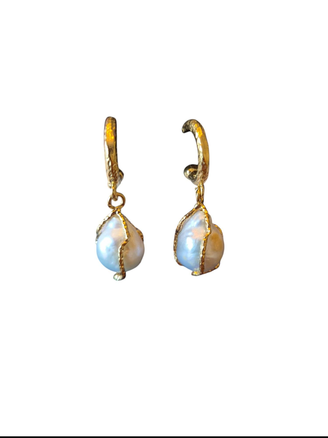 Boucles d&#039;oreilles Mia perle baroque 