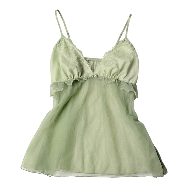 Fairy green embroidered cups cami 