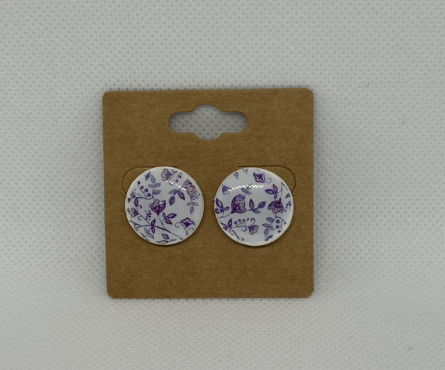 Ohrstecker Floral ( Violett ) 