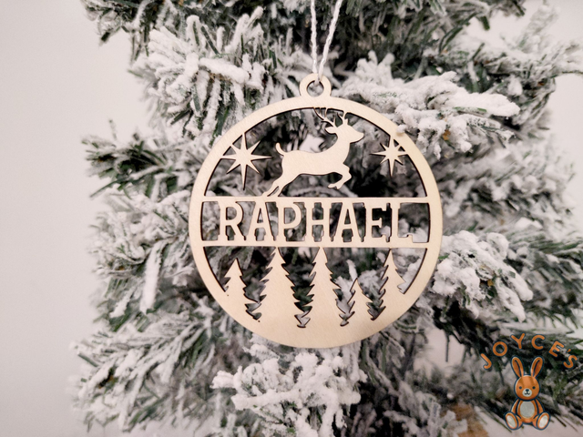 Boule de noël personnalisée - 9cm - Modèle Raphael