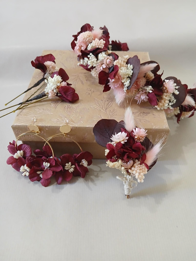 Couronne pourpre,rose et blanche 