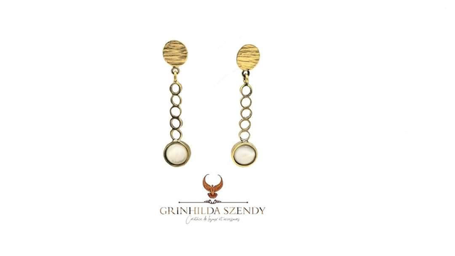 Boucles d'oreilles "Bulles" Avec Sa Pierre