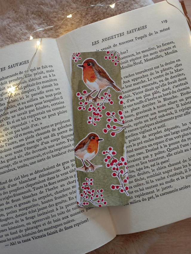 Marque page - Georges le rouge gorge 