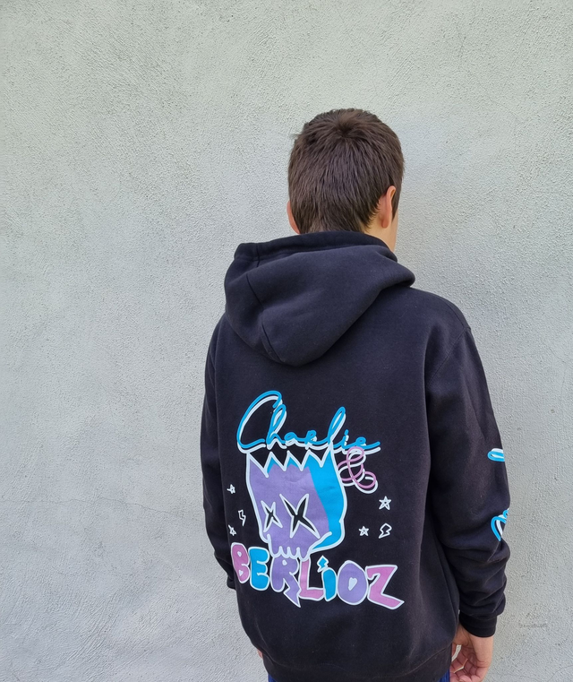 Sweat à capuche noir unisexe taille XS pour ado, tendance et de qualité