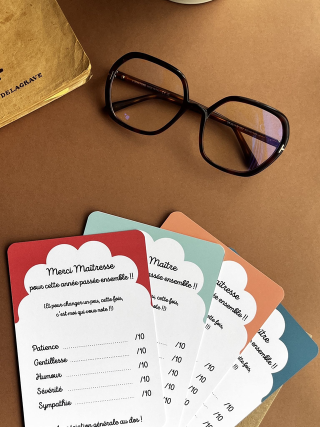 Carte de vœux &quot;Bulletin du prof&quot;