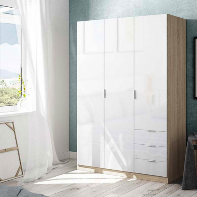 Armario 3 puertas y · cajones de 120x180x52