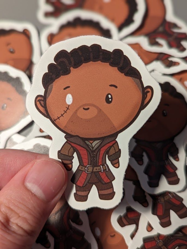Baldur&#039;s Gate 3 Wyll Chibi Vinyl Stickers