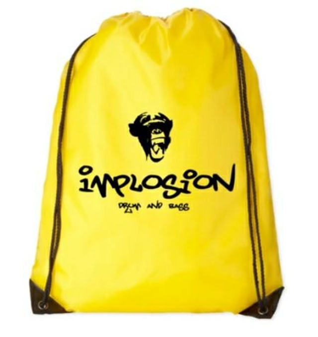 Yellow drawstring bag