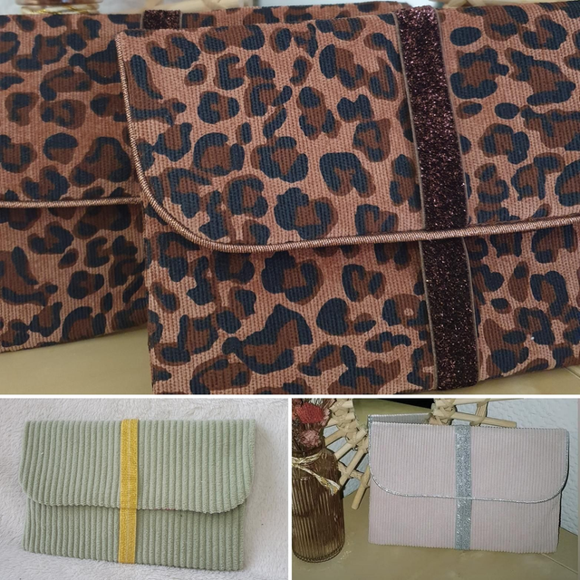 Pochette Jeannette Velours / Coton uni à personnaliser 