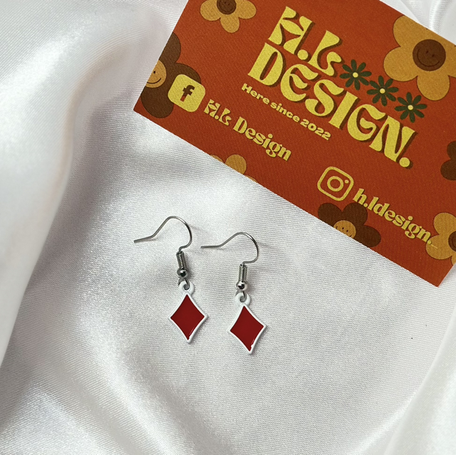 Red Diamond Earrings