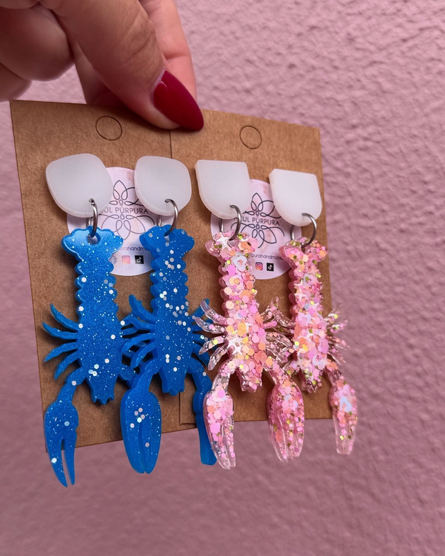 Brincos Lagostas Médias 