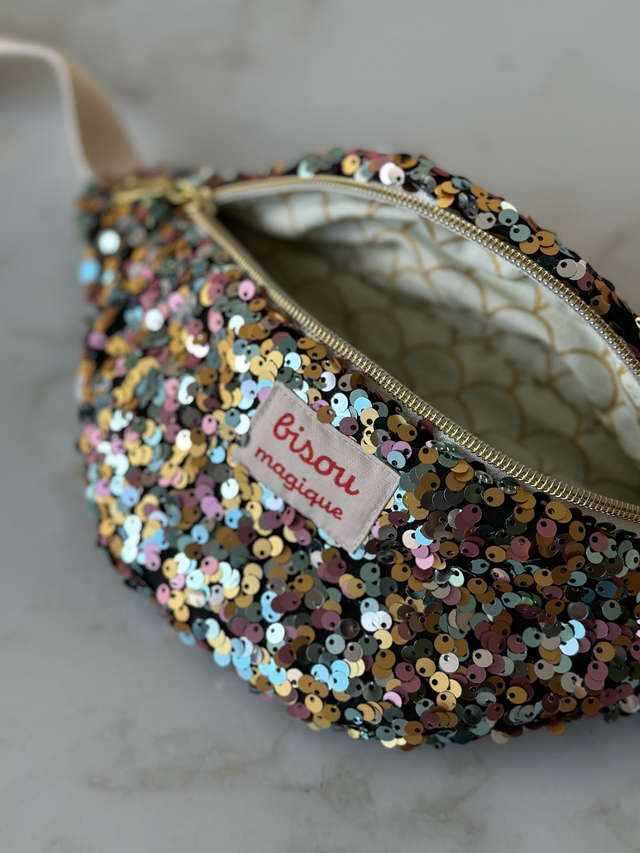 Sac banane enfant S (2-5 ans) à sequins ⭐️ SUR-MESURE