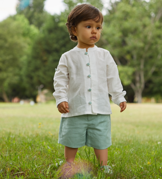 Deolinda chic - Set bimbo bianco e verde