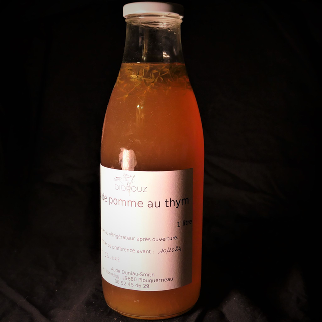 Jus de pomme au Thym 1 litre AB