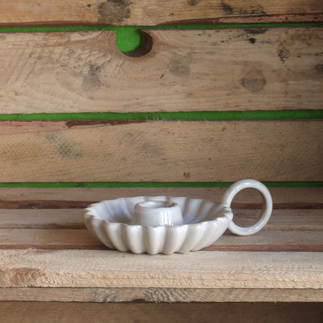 Candle Holder - Ceramic Shell