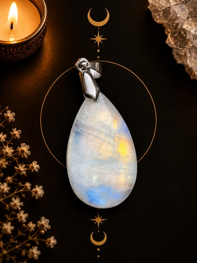 Pendentif pierre de lune 