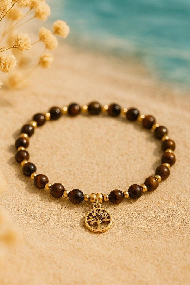 Bracelet de cheville en Oeil de Tigre