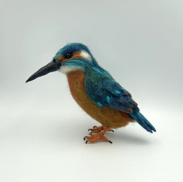 Kingfisher - needle felted sculpture